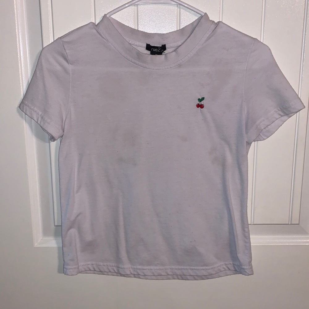 White Cherry Crop top